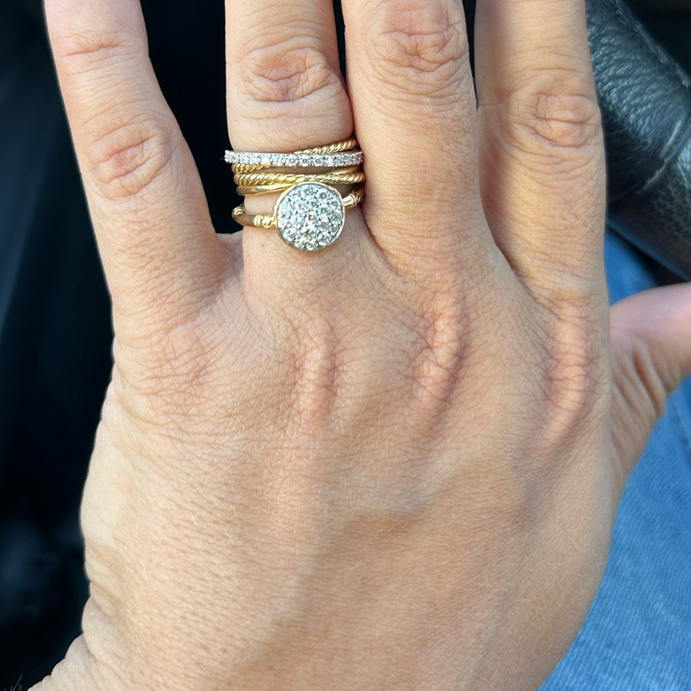 ❌SOLD❌David Yurman 18k gold diamond crossover ring - Picture 15 of 15